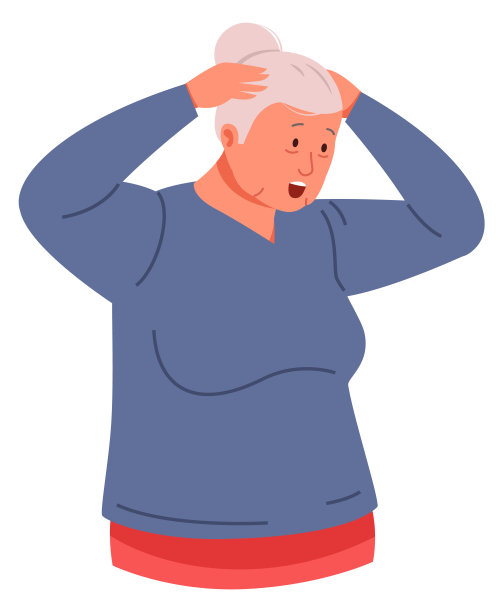 震惊的老妇人把手放在头上。尖叫的老人图片下载