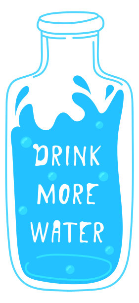 多喝水海报用玻璃蓝瓶图片下载