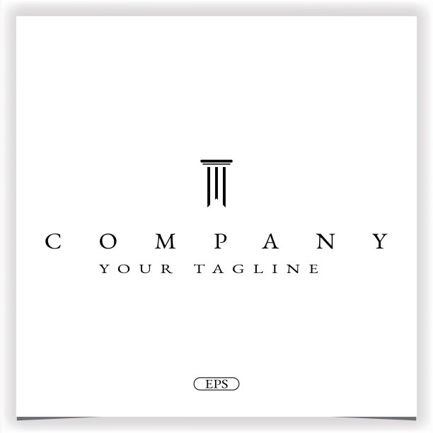 支柱符号溢价优雅的模板矢量eps 10图片下载