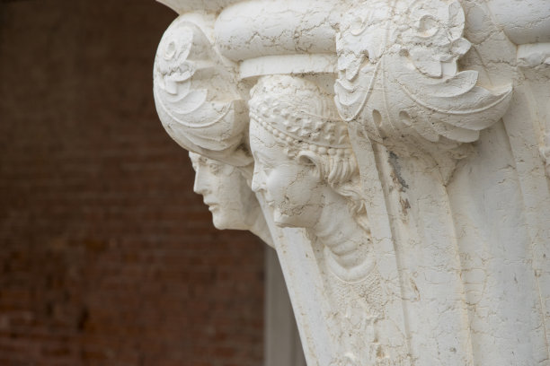 威尼斯的总督宫，欧洲意大利的建筑细节之都。图片下载