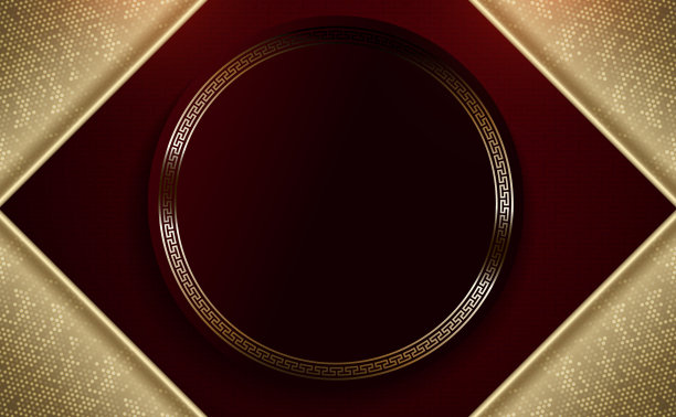 设计与圆形框架上的黑色背景与金色马赛克图片下载