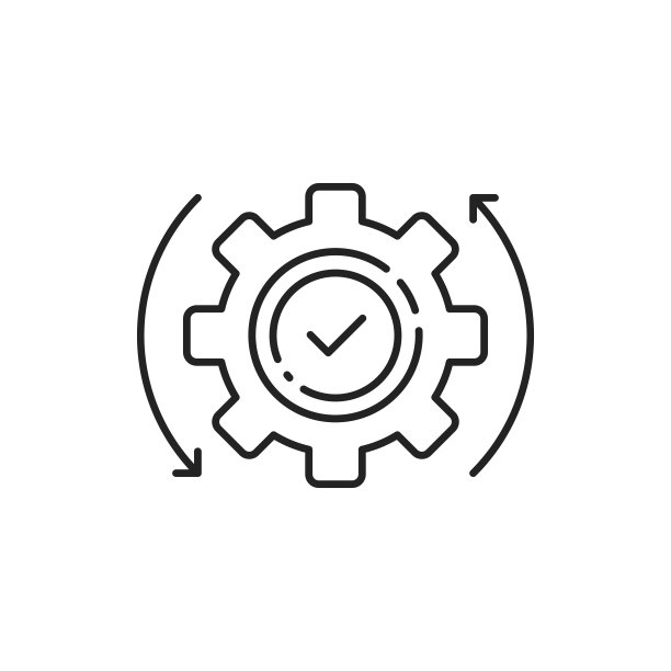 简单的操作过程，如细线齿轮图标图片下载