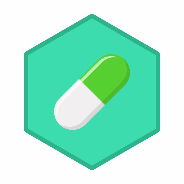 绿色药丸胶囊矢量图标图片下载