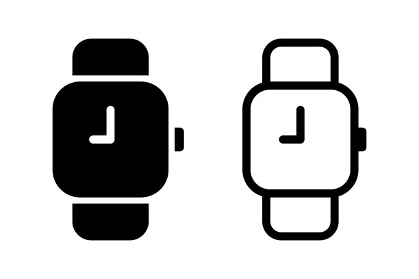 手表图标。手表的象征。矢量信号。图片下载