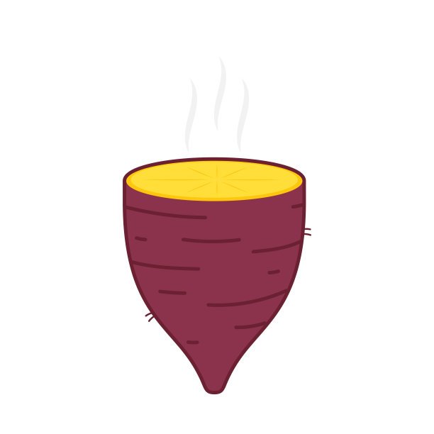 烤红薯。白底烤红薯。日本红薯。图片下载