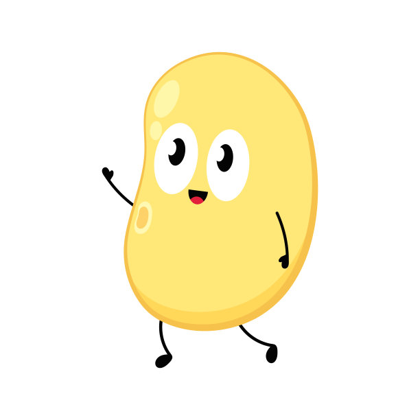 大豆向量。大豆字符设计。图片下载