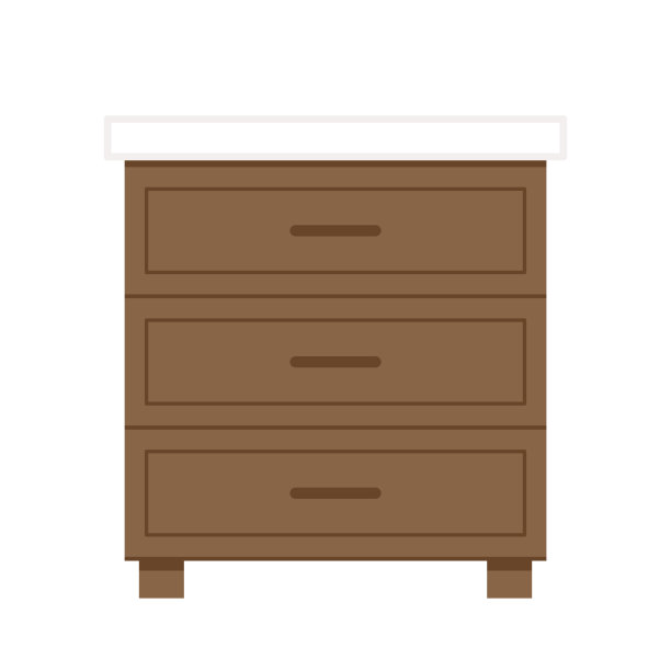 抽屉向量的箱子。白色背景的抽屉衣柜。图片下载
