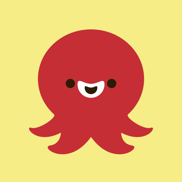 可爱的卡通章鱼矢量。章鱼向量。图片下载