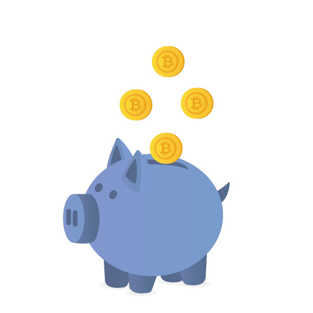 一种存钱用的储蓄罐，白色背景下有一枚金币。矢量图图片下载