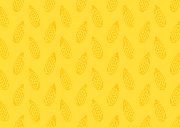 玉米图标。玉米涂鸦图案墙纸。黄色背景的玉米。图片下载