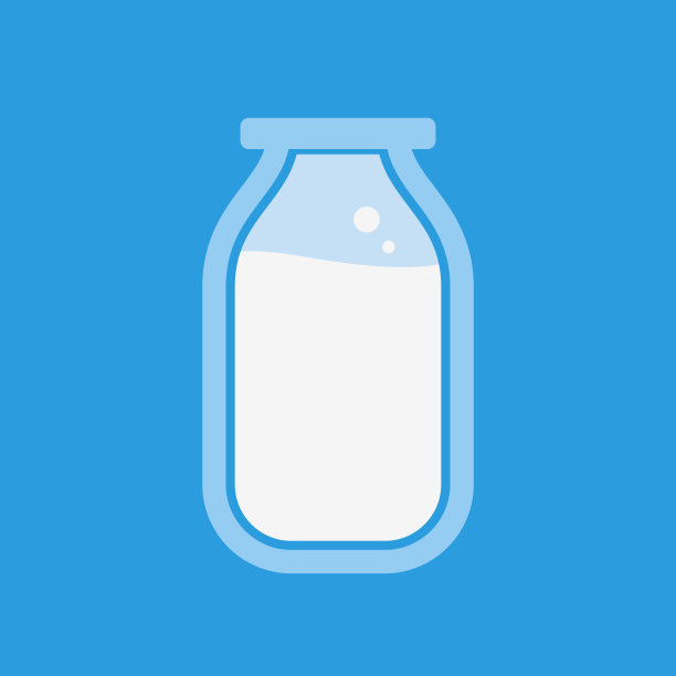 牛奶图标向量。牛奶，瓶子图标。简单的颜色与轮廓矢量元素农业图标的用户体验和用户界面。图片下载