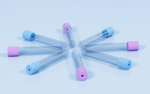 实验室真空取样容器，药物概念，三维渲染。图片下载