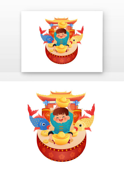 国潮春节场景图片下载