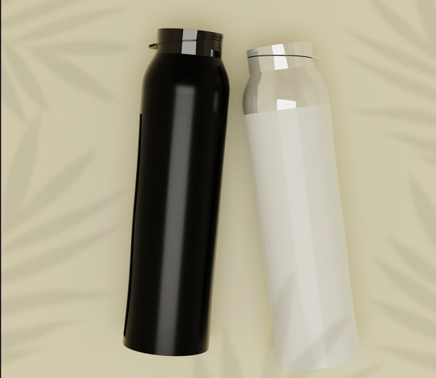 黑白不锈钢瓶模型与照片位置从上面图片下载