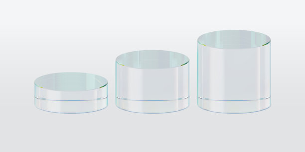 3d玻璃平台。美容产品展示化妆品最小场景。矢量化妆品推广阶段。图片下载