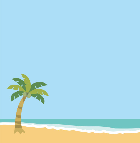 度假村海岸图像插图天空背景图片下载