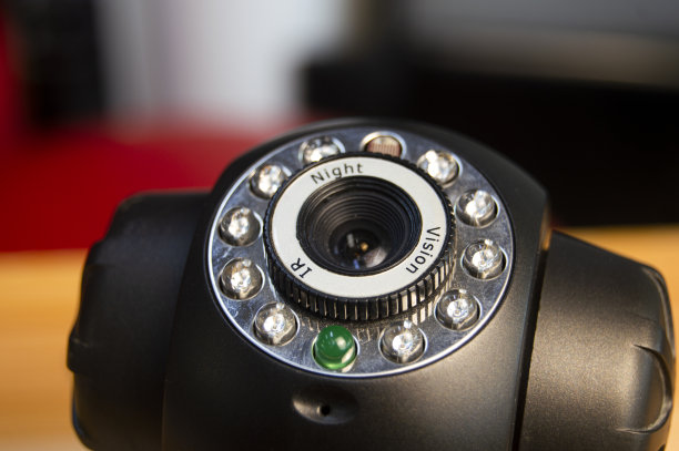 近距离IP摄像头安装IP 监控摄像头或高科技监控系统。闭路电视系统图片下载