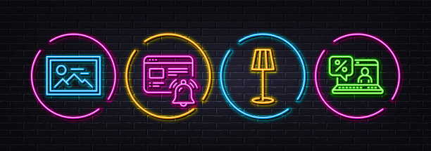 互联网通知落地灯和照片图片下载