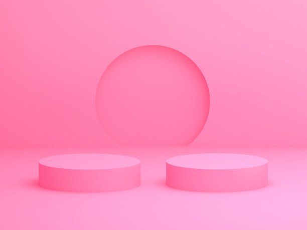 带领奖台的抽象构图3D渲染图片下载