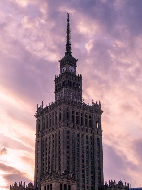 波兰华沙的文化科学宫图片下载