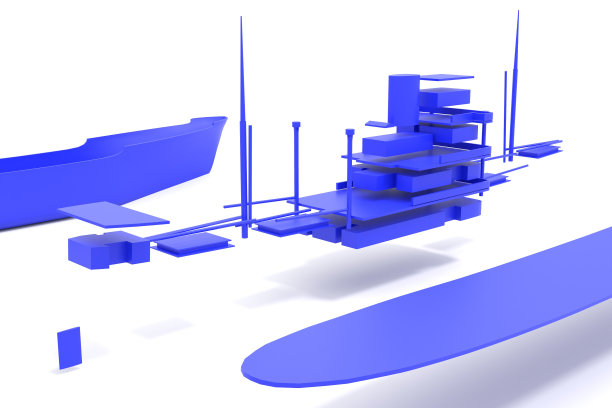 3 d演示。历史通用货物机动船3D打印模型图片下载