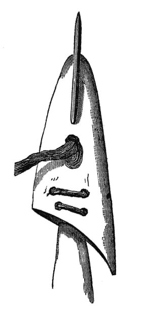 古董插图-北极因纽特鱼叉头-格陵兰图片下载