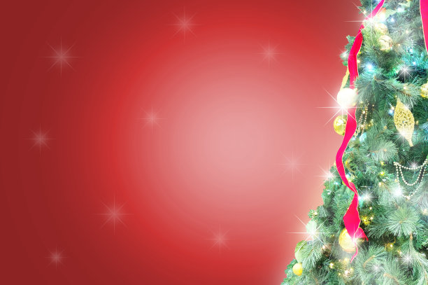 圣诞树的影响照片和星星背景插图图片下载