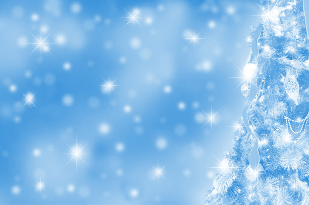 圣诞树的影响照片和星星背景插图图片下载