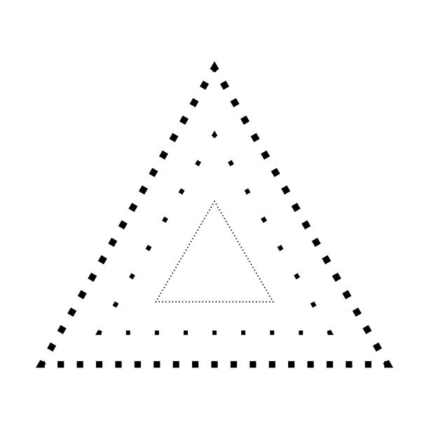 描摹三角形折线元素适合学前、幼儿园和蒙台梭利儿童的预写、绘画和切割练习活动图片下载