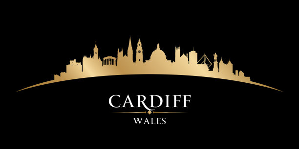 加的夫威尔士城市轮廓图片下载