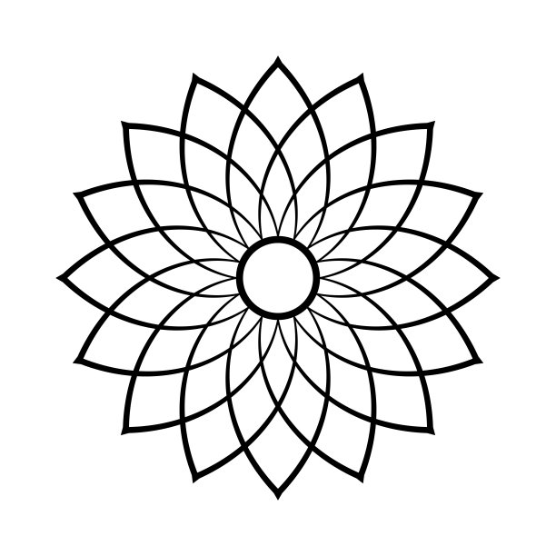 抽象圆径向图案。几何元素的设计。图片下载