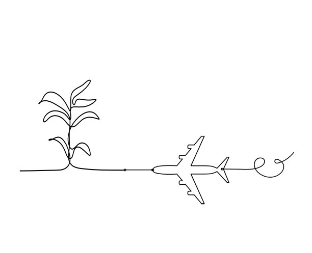 抽象的树，在白色背景上以平面为线绘制图片下载