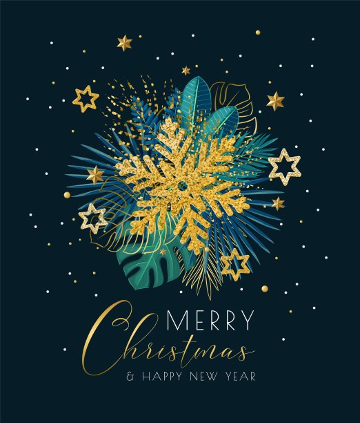 圣诞快乐，新年快乐设计模板图片下载