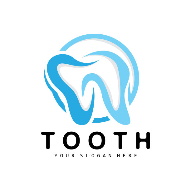 牙齿标志，牙齿健康矢量，护理品牌插图图片下载