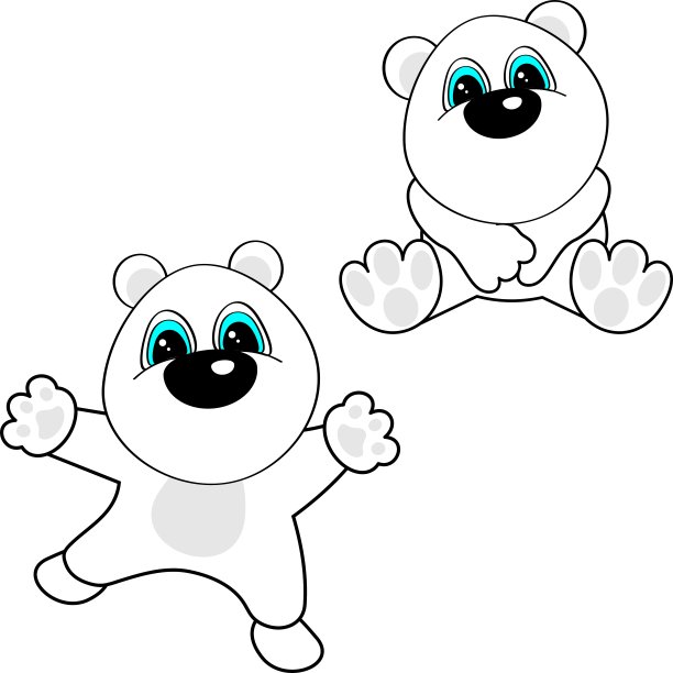 卡通宝宝极地泰迪熊图片下载