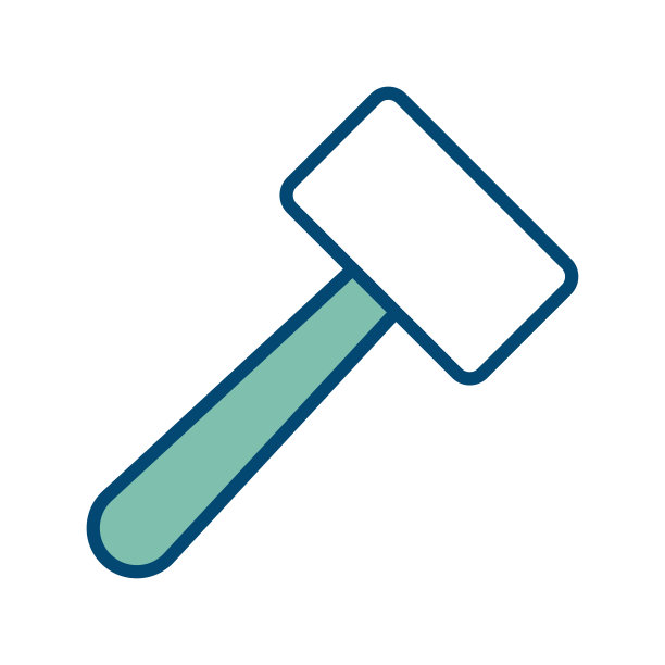 锤图标矢量设计模板在白色背景图片下载