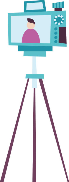 相机在三脚架上照相图片下载