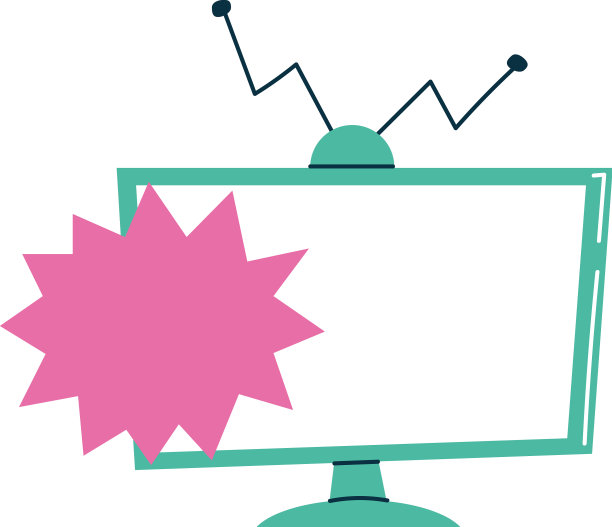 贴有报价邮票的电视机图片下载