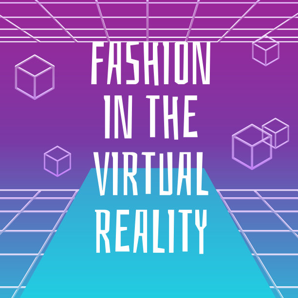 时尚在虚拟现实中，海报模板平面矢量插画。图片下载