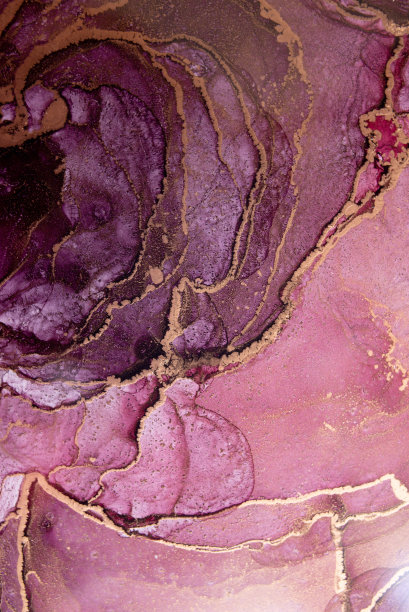 金色和紫色的抽象艺术背景。艺术作品图片下载