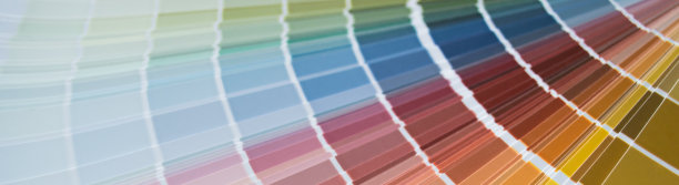 旗帜与油漆样品色板，室内设计。抽象的彩色背景，复制空间图片下载