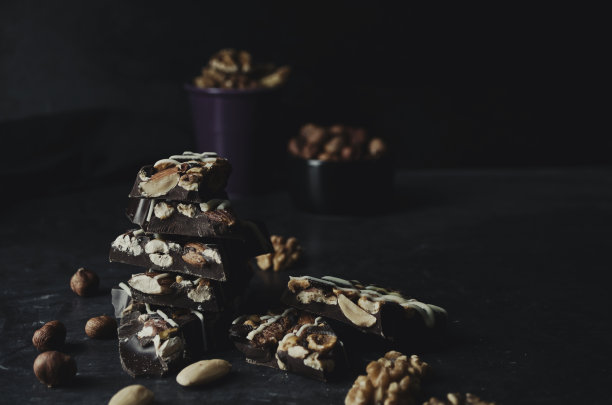 巧克力和坚果图片下载