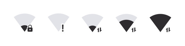 图标wifi信号。无线互联网的象征。互联网连接符号。矢量图图片下载