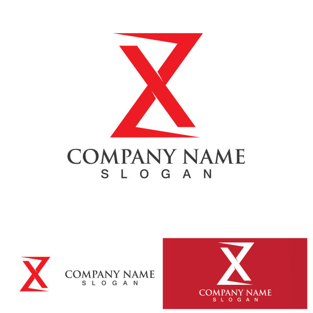 X字母Logo模板矢量图标图片下载