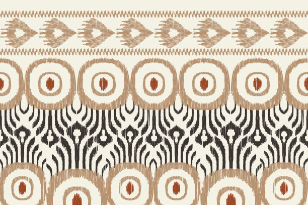 美丽的伊卡特花涡纹图案图片下载