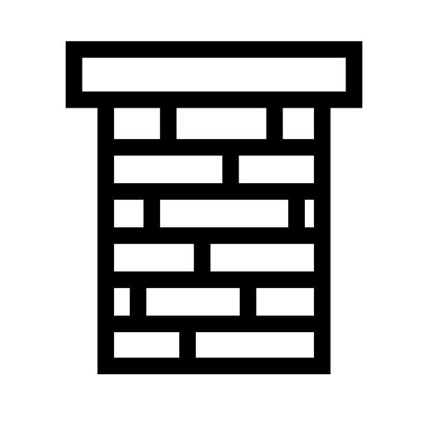 砖烟囱图标。排气。向量。图片下载