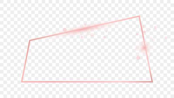 玫瑰金发光梯形框架图片下载