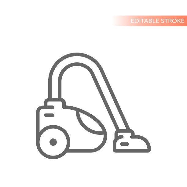 吸尘器线矢量图标图片下载