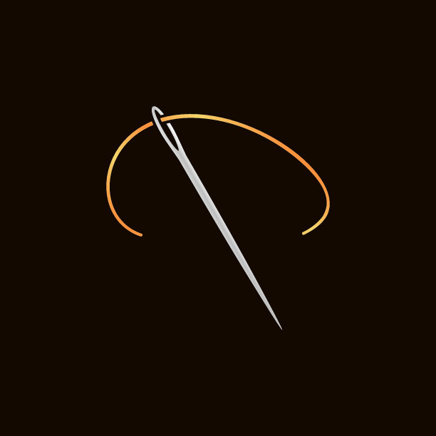 针为缝纫矢量最小剪裁概念彩色图标图片下载