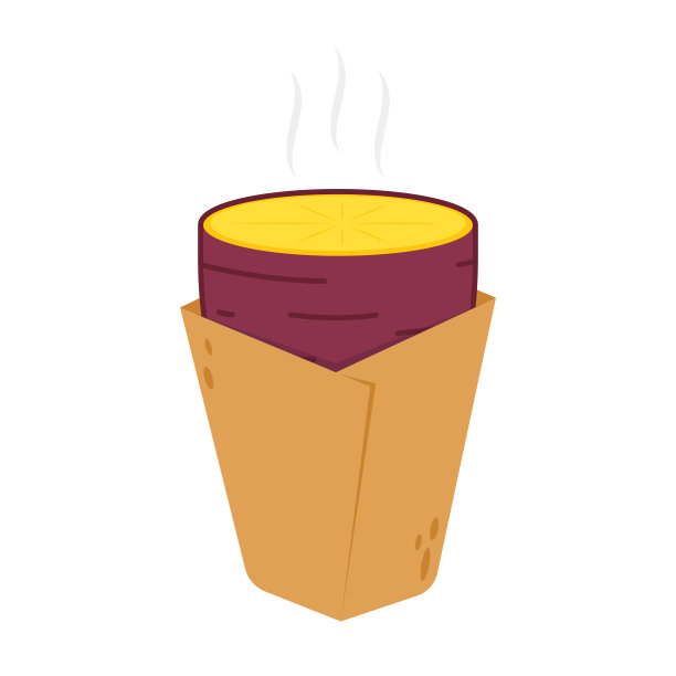 纸包装烤红薯。白底烤红薯。日本红薯。图片下载